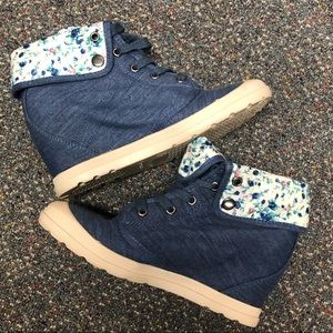 Demin sneaker wedges